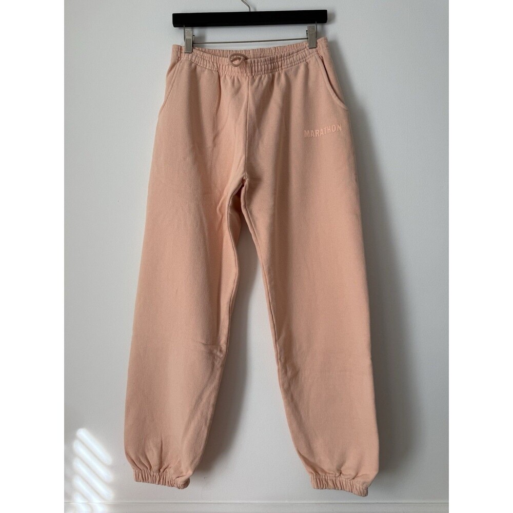 The Marathon Clothing Heavyweight Jogger Sweatpants Peach Pink Size L USA